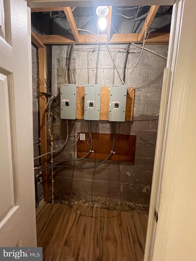 utility room featuring electric panel