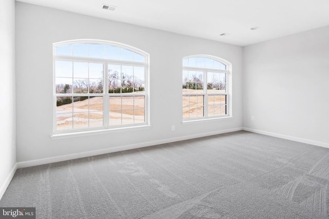 view of carpeted spare room