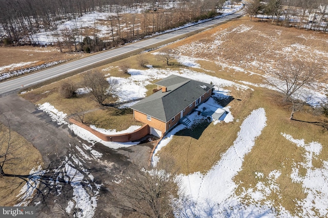 view of snowy aerial view