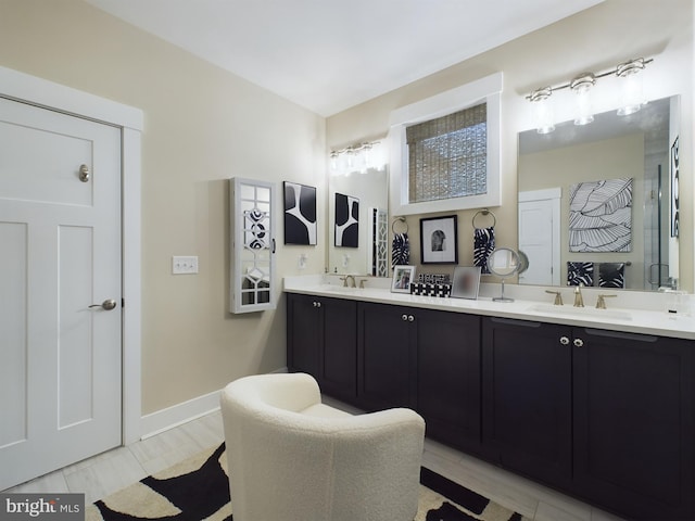 bathroom featuring vanity