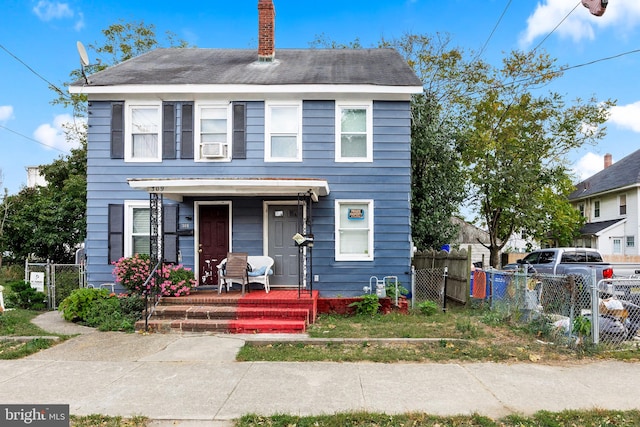 view of front facade featuring a porch