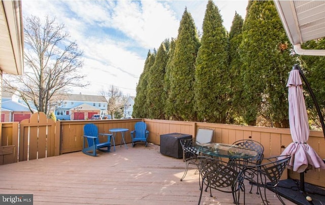 view of wooden deck