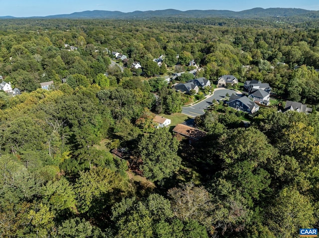 bird's eye view featuring a mountain view