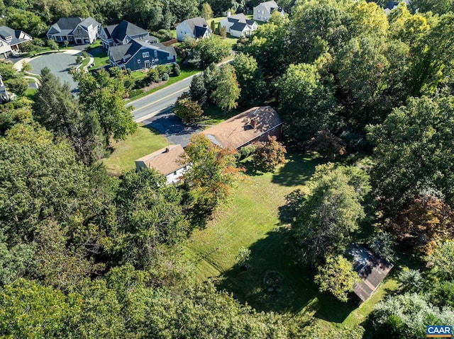 bird's eye view featuring a residential view