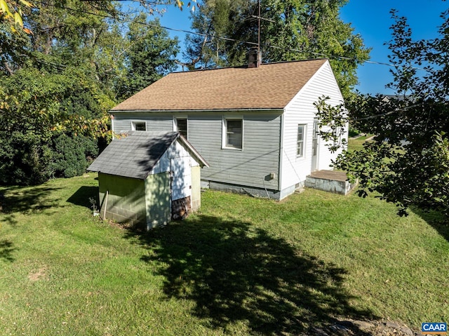 view of shed