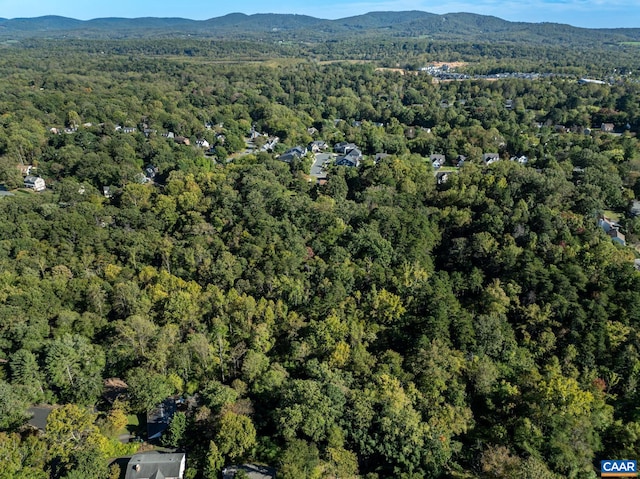 drone / aerial view with a mountain view