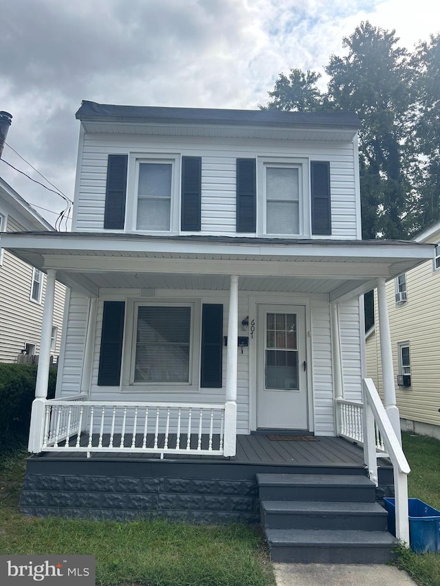 view of front of property with a porch