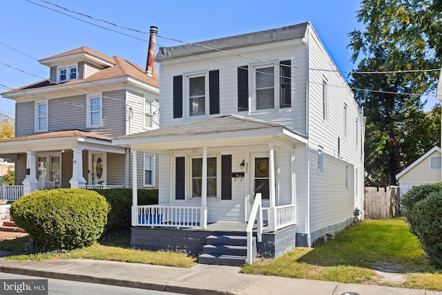 view of front of house featuring a porch