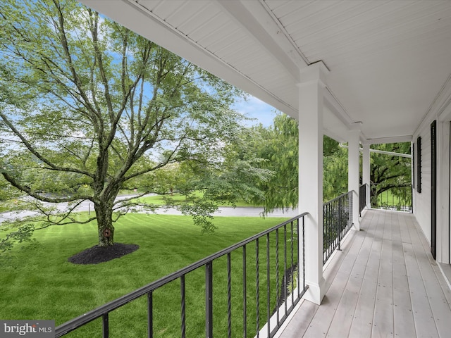 8018 Martown Rd, Laurel, MD 20723 - porch with a water view and a lawn
