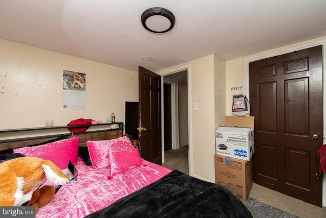 bedroom with carpet floors