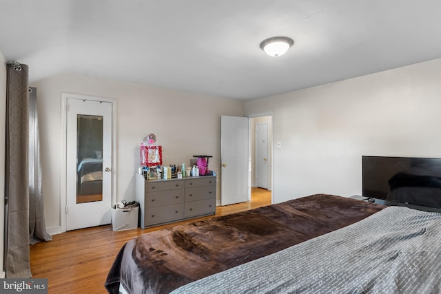 bedroom featuring light hardwood / wood-style floors