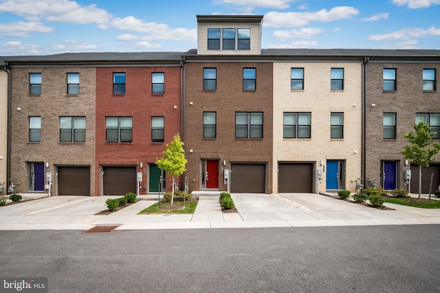 exterior space featuring a garage