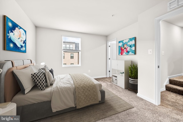 bedroom with carpet flooring