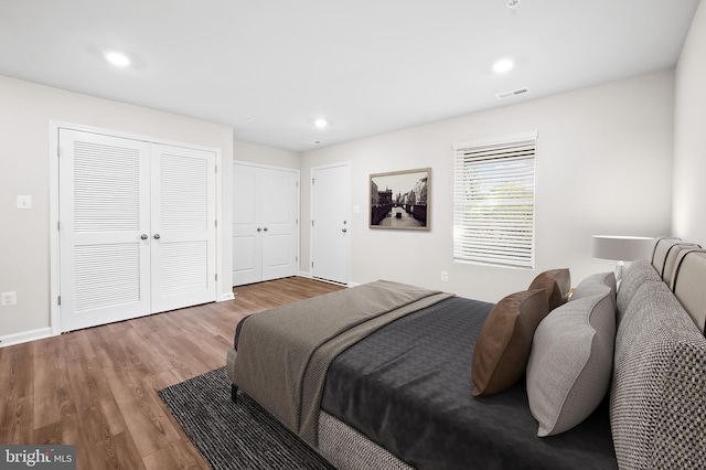 bedroom featuring light hardwood / wood-style flooring