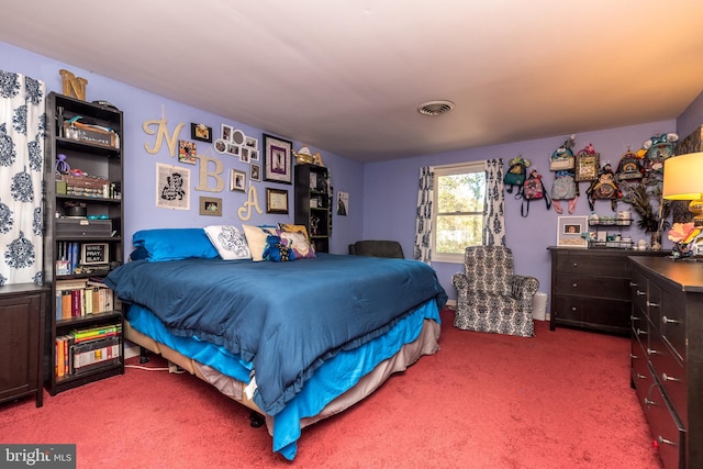 bedroom featuring carpet flooring