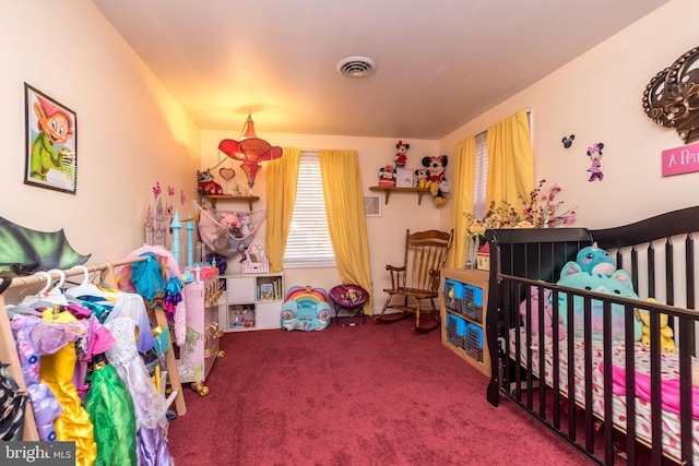 bedroom featuring carpet