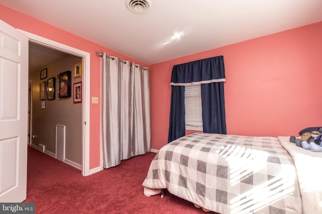 bedroom featuring carpet