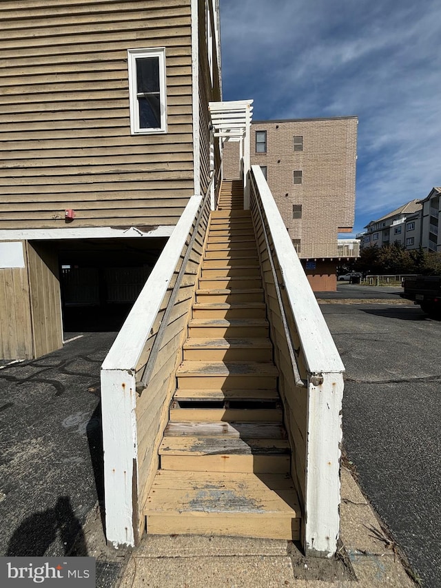 view of stairway