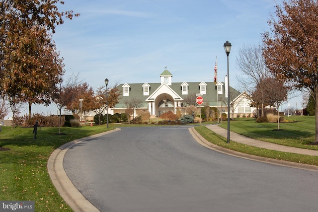 exterior space with a front lawn