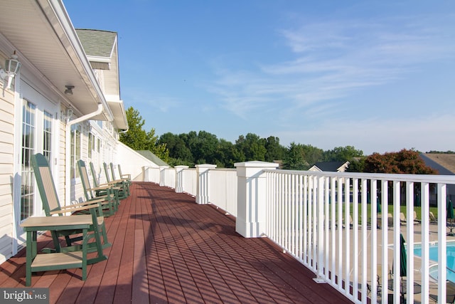 view of wooden terrace