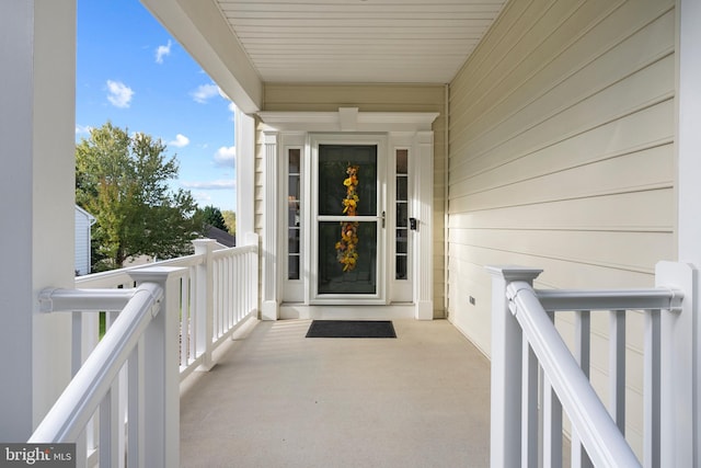 view of doorway to property