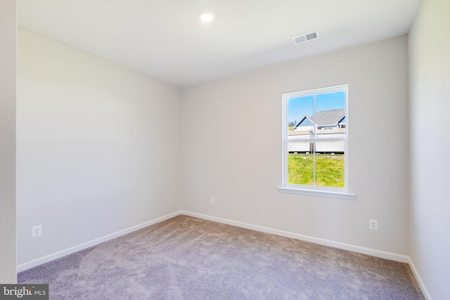 view of carpeted empty room