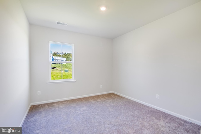 spare room with carpet floors