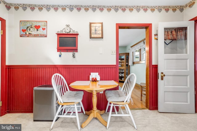 view of dining space