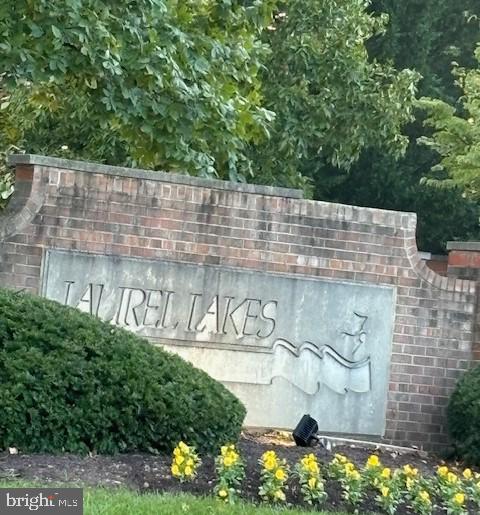 view of community sign