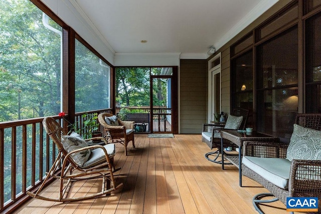 view of sunroom / solarium