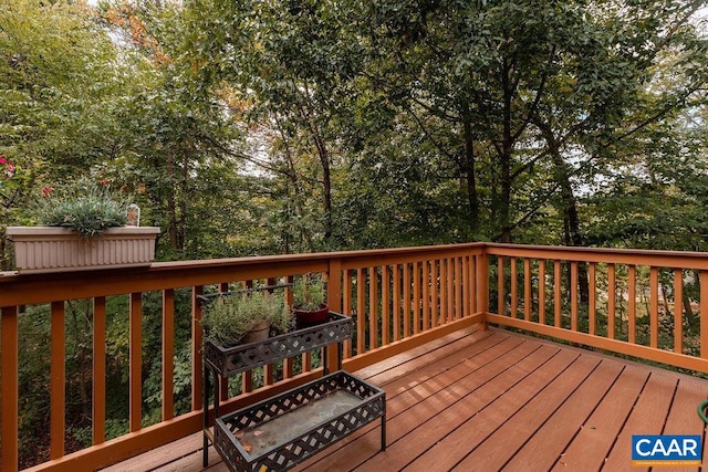 view of wooden deck