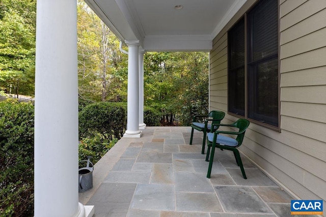 view of patio / terrace featuring a porch