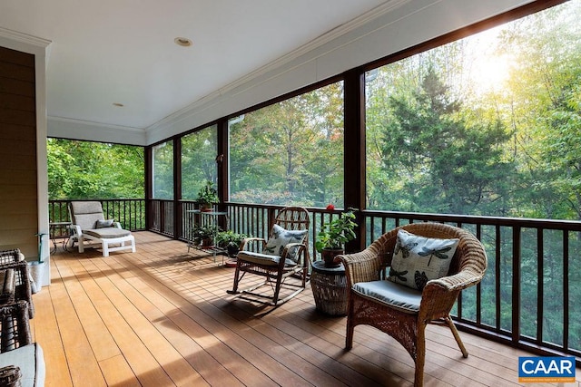 view of sunroom