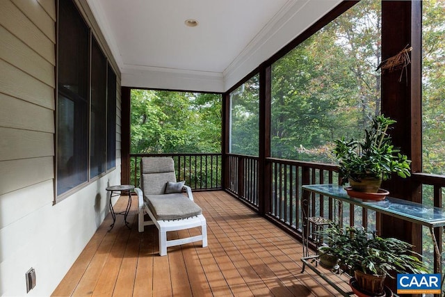 view of sunroom