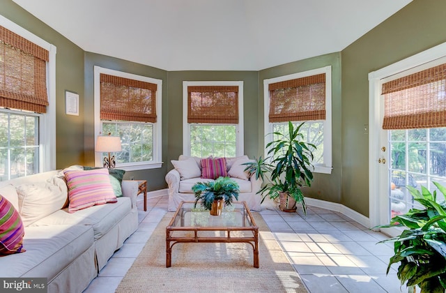 sunroom featuring a wealth of natural light