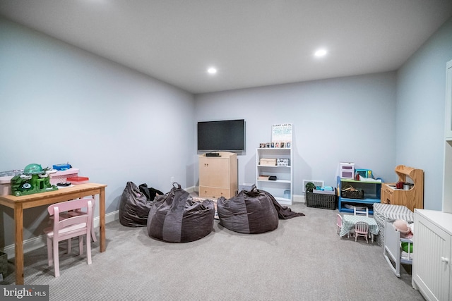 playroom featuring carpet floors