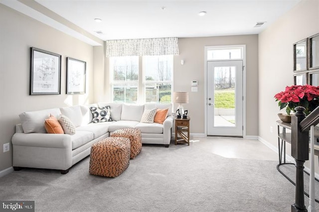 view of carpeted living room