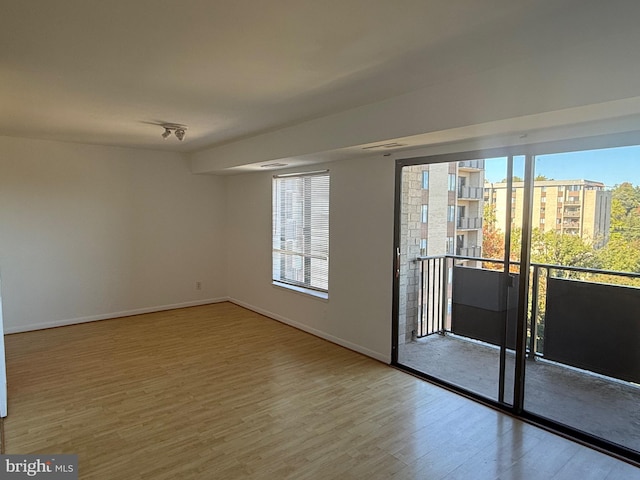 empty room with wood-type flooring