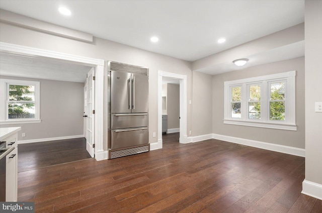 interior space featuring dark wood-type flooring