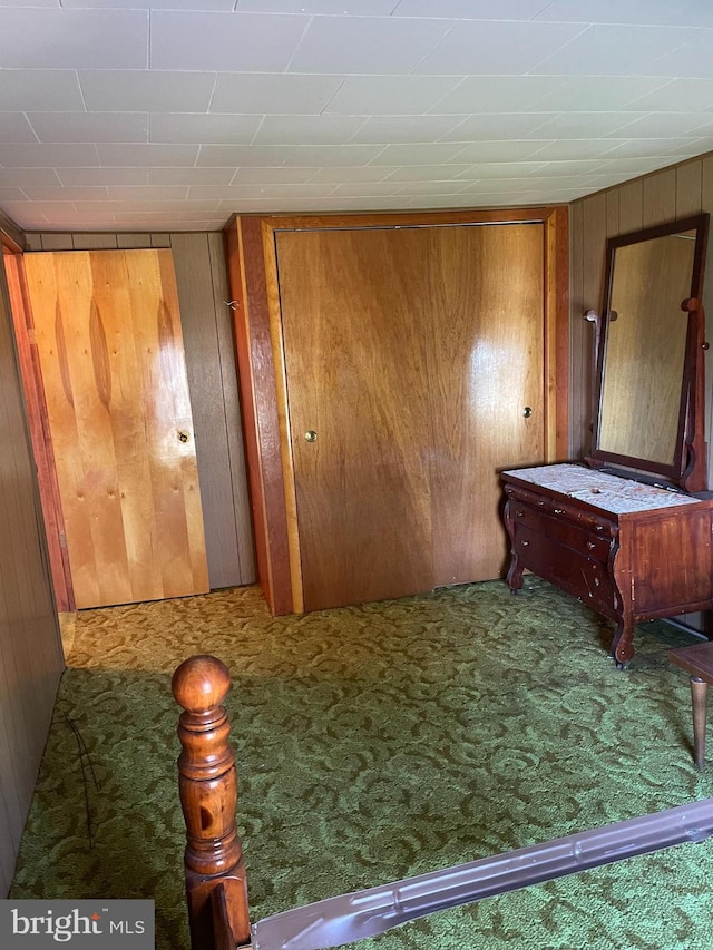 20403 Morgan St SW, Midlothian, MD 21543 - interior space featuring carpet floors and wood walls