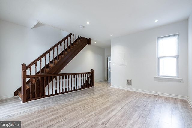 interior space featuring light wood-type flooring