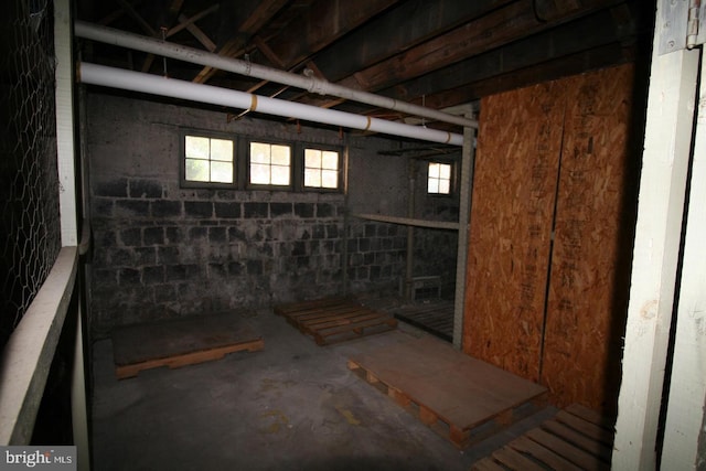 view of basement