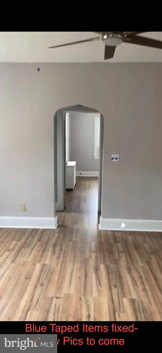 interior space with hardwood / wood-style floors