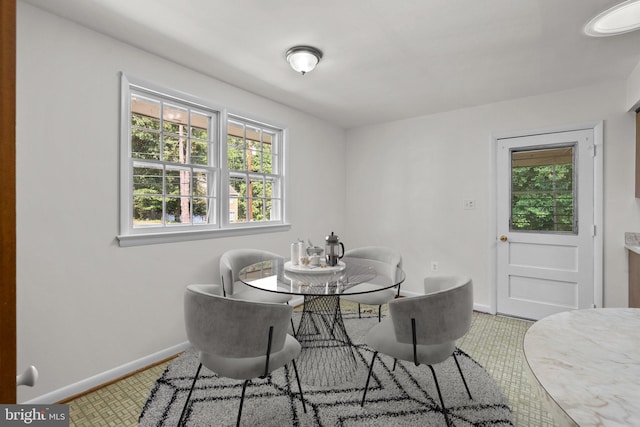 view of dining area