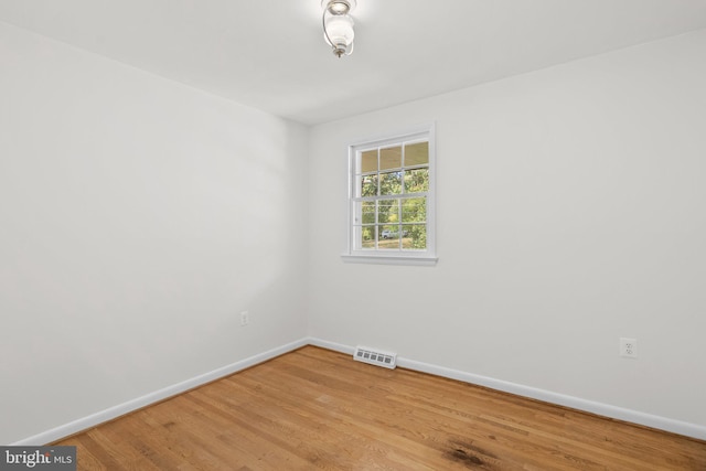 empty room featuring light wood-type flooring