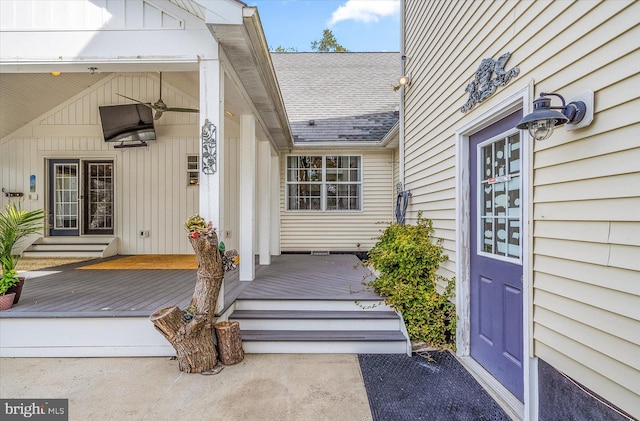 view of doorway to property