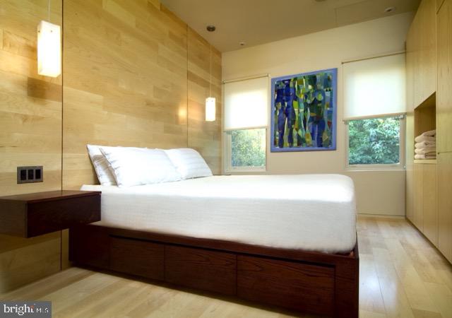 bedroom featuring light hardwood / wood-style flooring