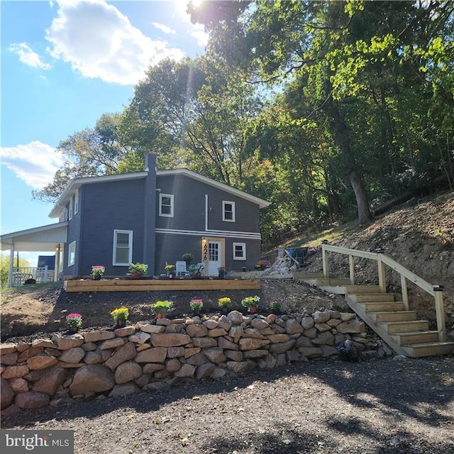 view of rear view of property