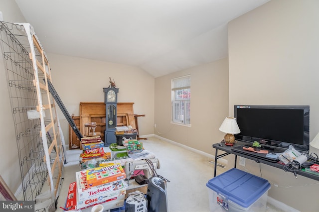 interior space with lofted ceiling