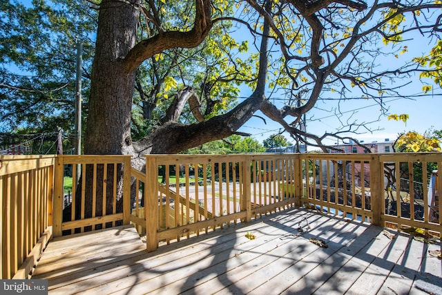 view of wooden deck